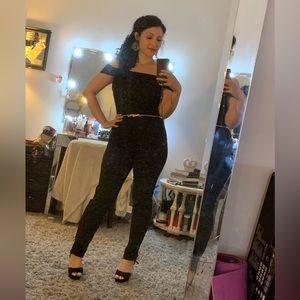 Black jumpsuit straight leg